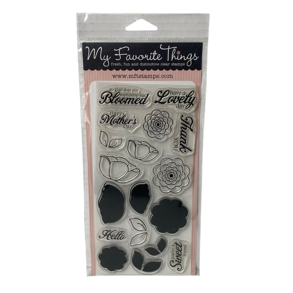 My Favorite Things Clear Stamps 18pc Sweet Roses Happy Mother's Day Hello